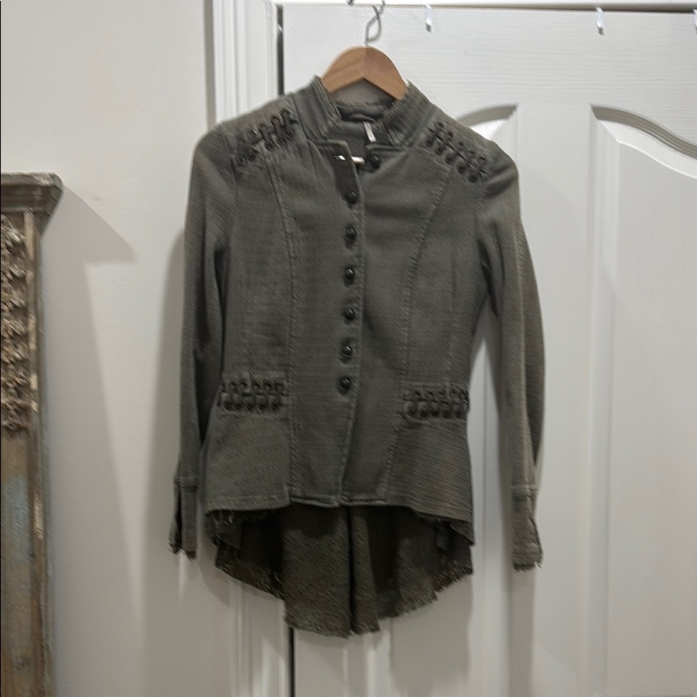 Free People Olive Green Blazer